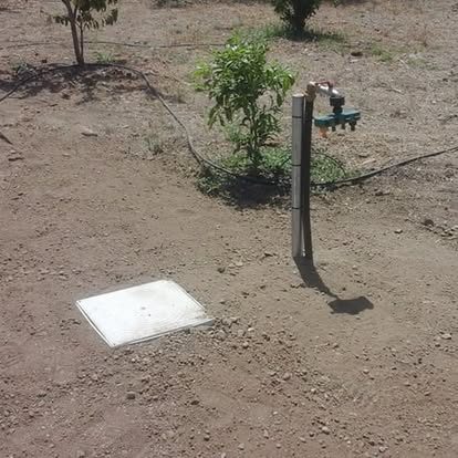 Irrigation tap point and drip system installation